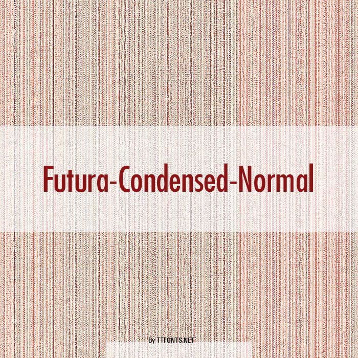 Futura-Condensed-Normal example