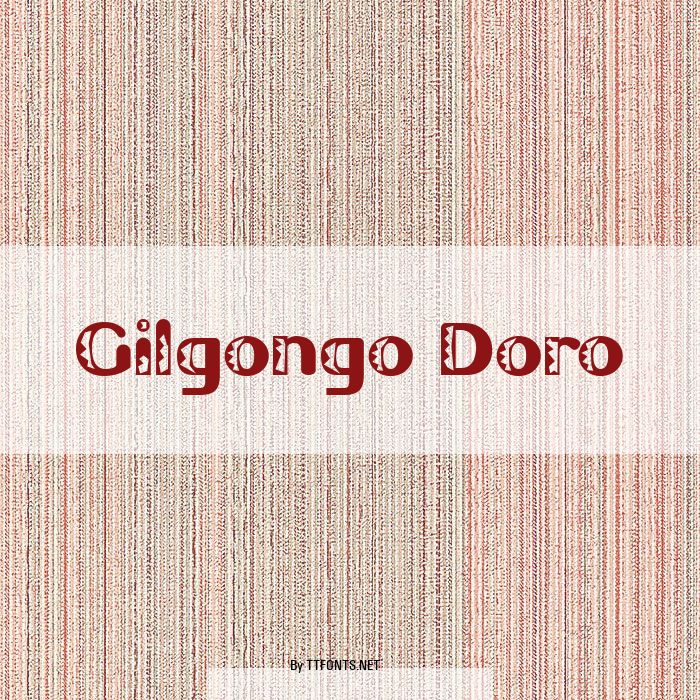 Gilgongo Doro example