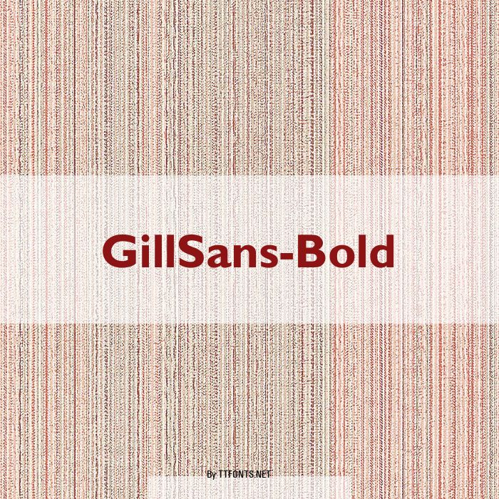 GillSans-Bold example