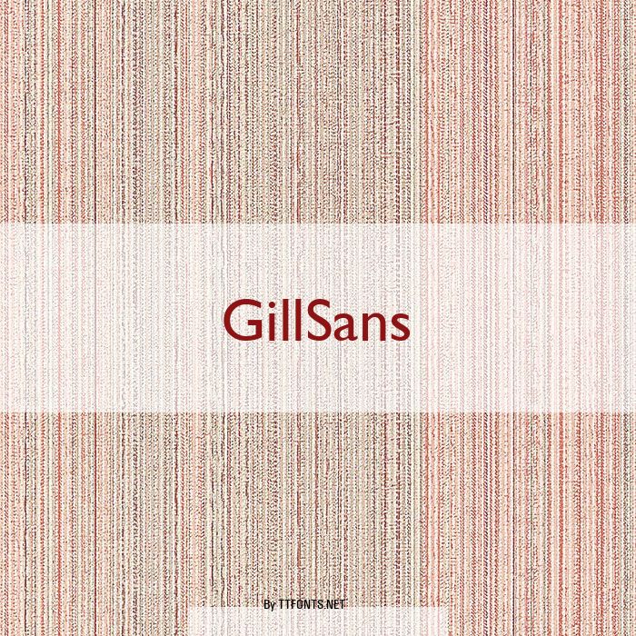 GillSans example