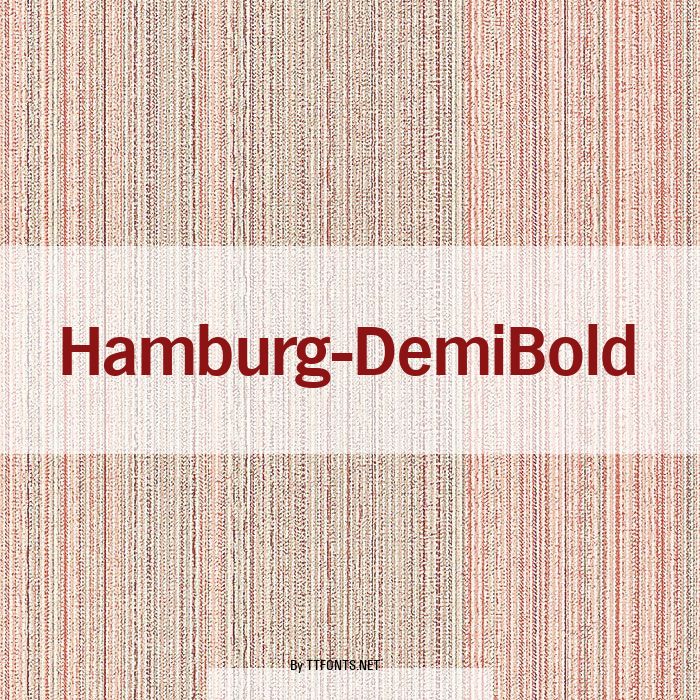 Hamburg-DemiBold example
