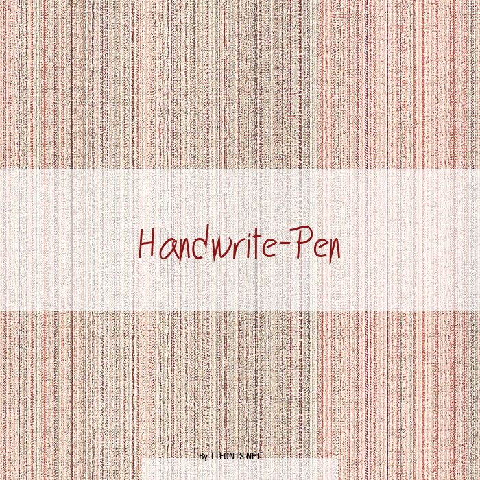 Handwrite-Pen example