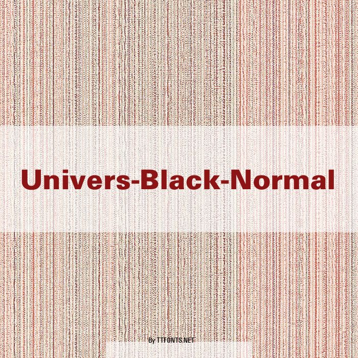 Univers-Black-Normal example