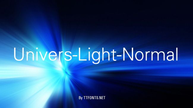 Univers-Light-Normal example