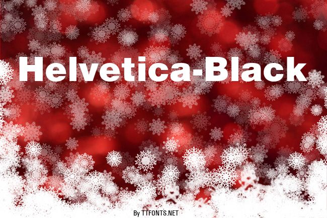 Helvetica-Black example