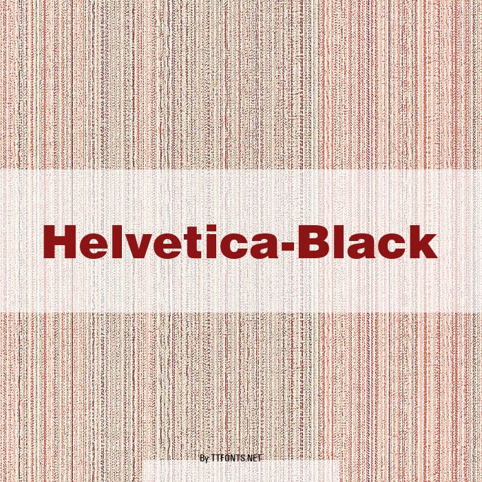 Helvetica-Black example