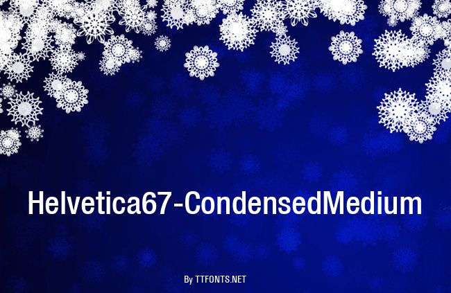 Helvetica67-CondensedMedium example