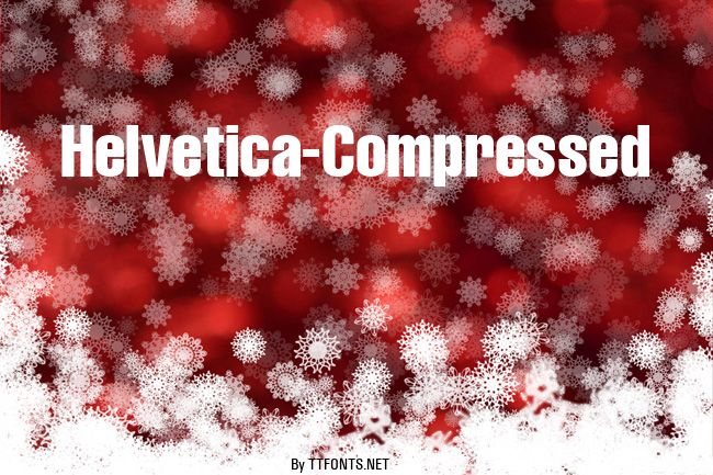 Helvetica-Compressed example