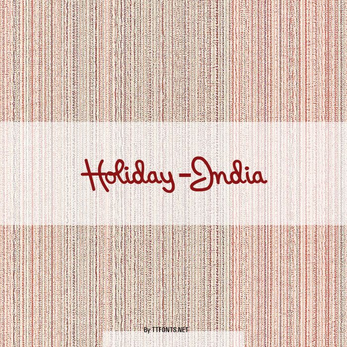 Holiday-India example