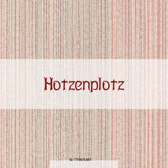 Hotzenplotz example