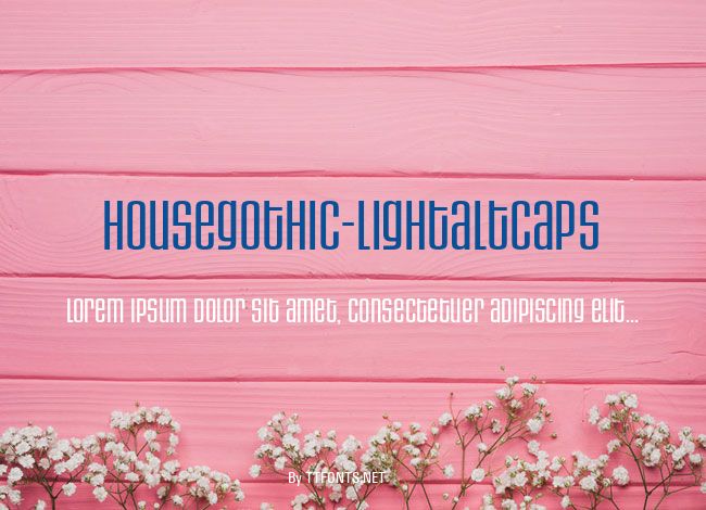 HouseGothic-LightAltCaps example