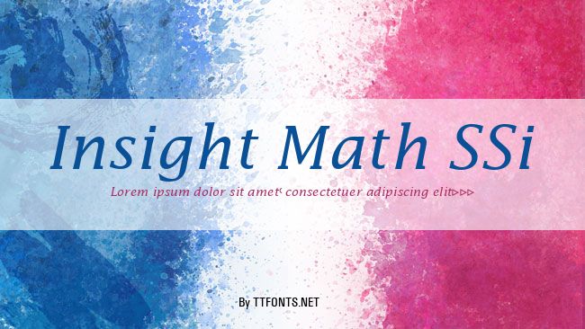 Insight Math SSi example