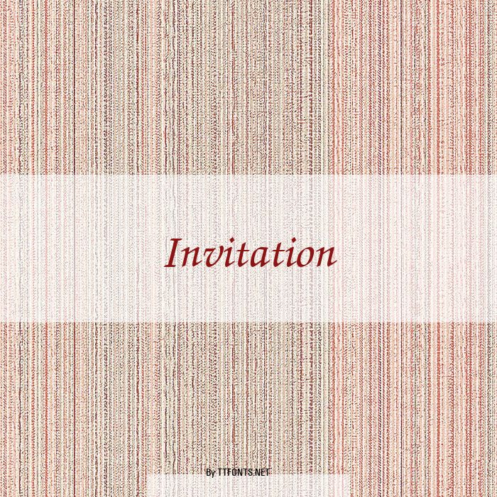 Invitation example
