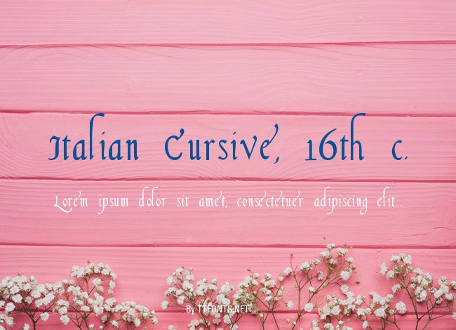 Italian Cursive, 16th c. example