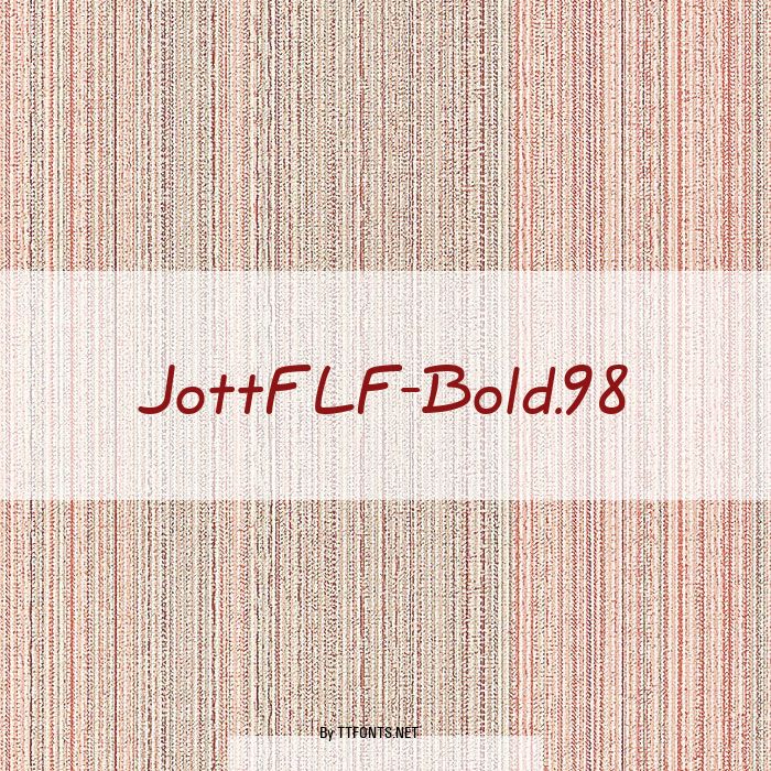 JottFLF-Bold.98 example