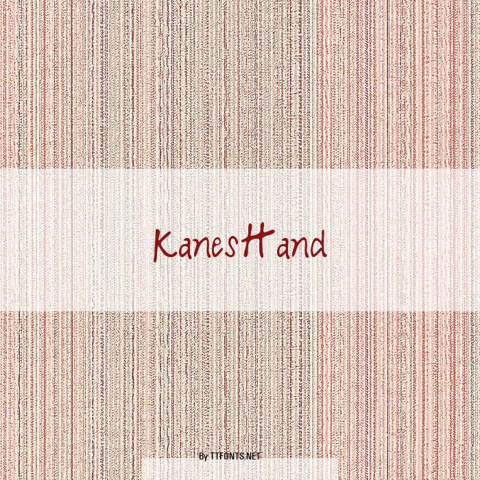 KanesHand example