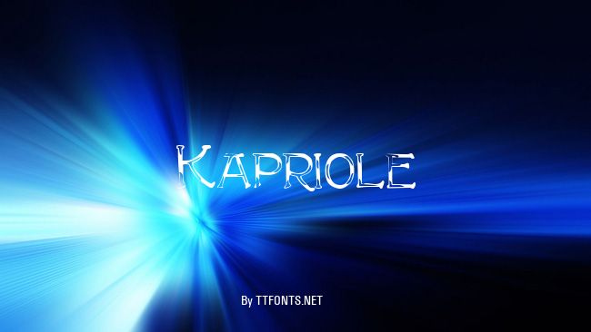 Kapriole example