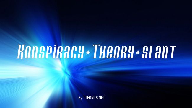 Konspiracy Theory slant example