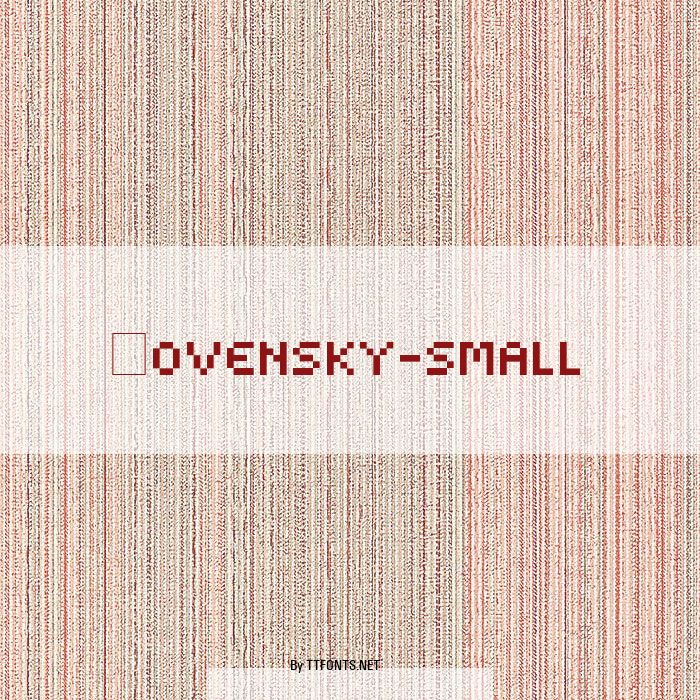 Kovensky-small example