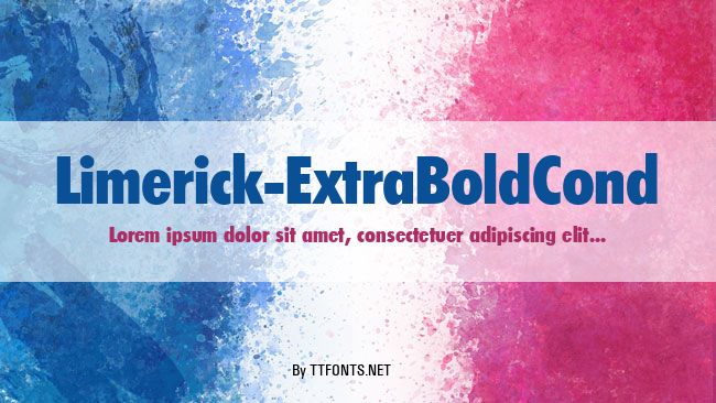 Limerick-ExtraBoldCond example