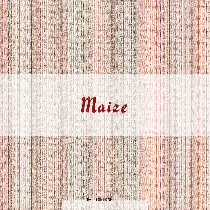 Maize example