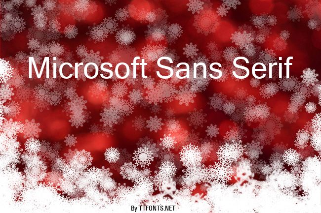 Microsoft Sans Serif example