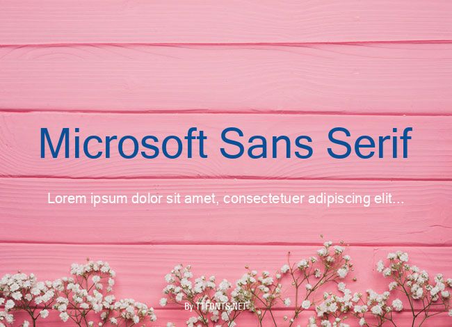 Microsoft Sans Serif example