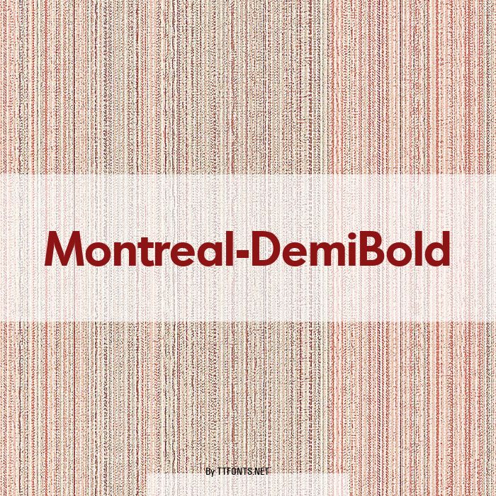 Montreal-DemiBold example