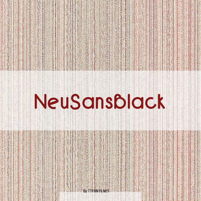 NeuSansBlack example