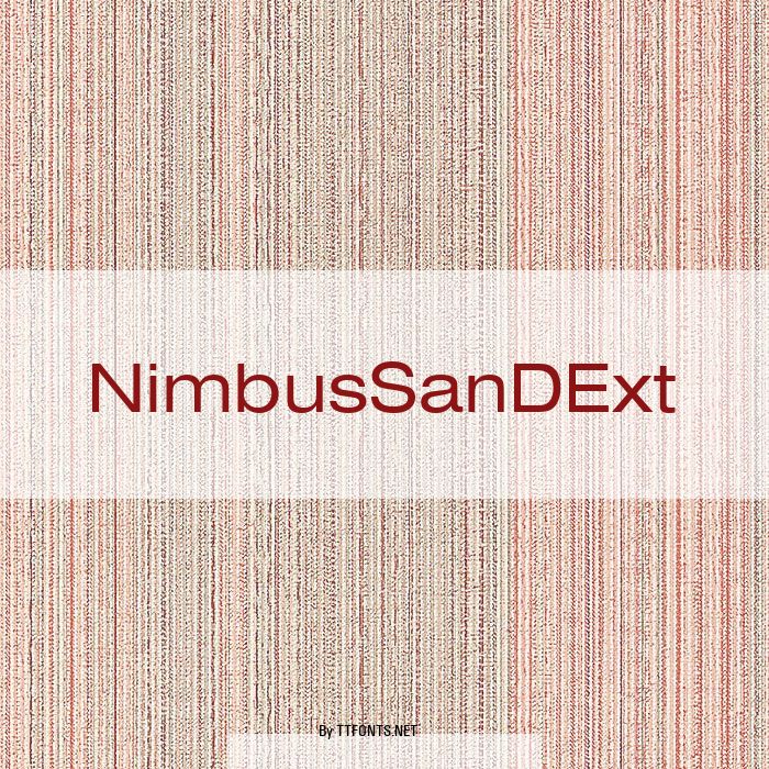 NimbusSanDExt example