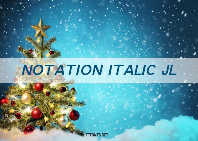 Notation Italic JL example