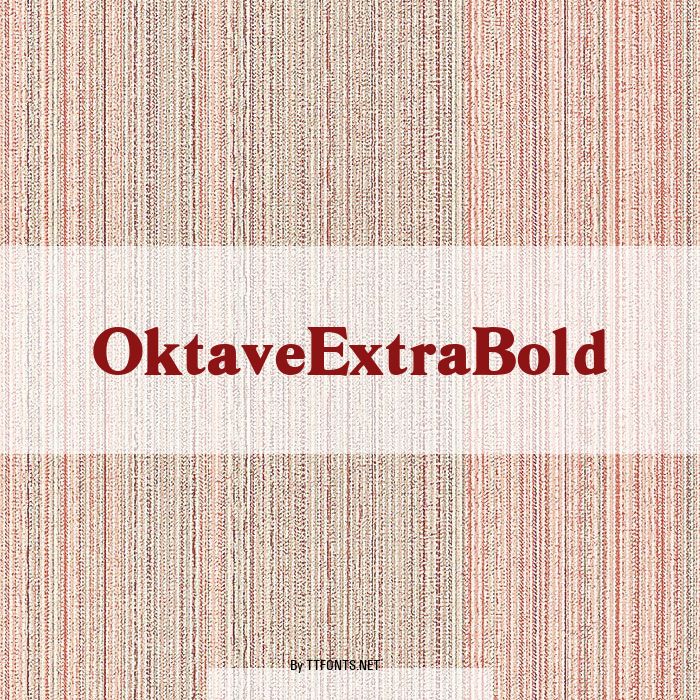 OktaveExtraBold example