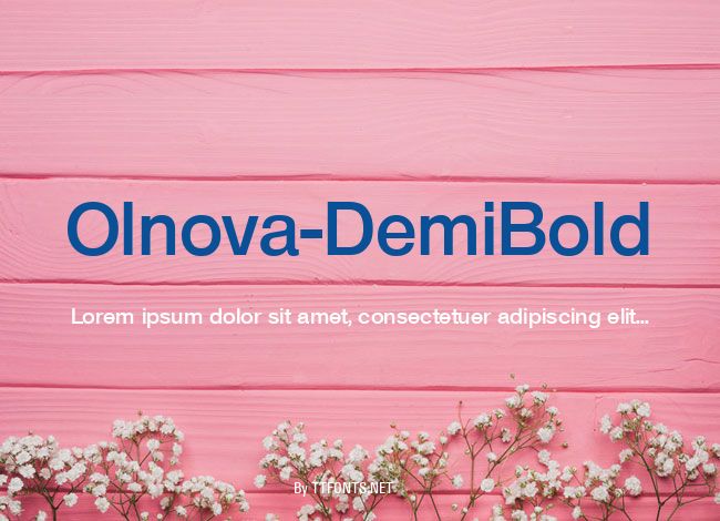 Olnova-DemiBold example
