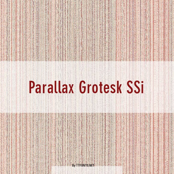 Parallax Grotesk SSi example