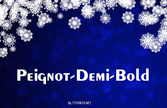 Peignot-Demi-Bold example