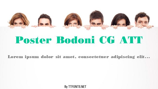 Poster Bodoni CG ATT example