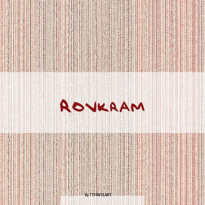 Rovkram example