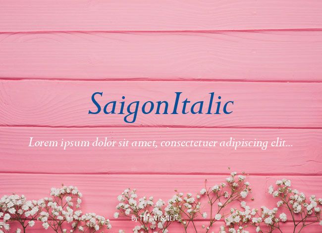 SaigonItalic example