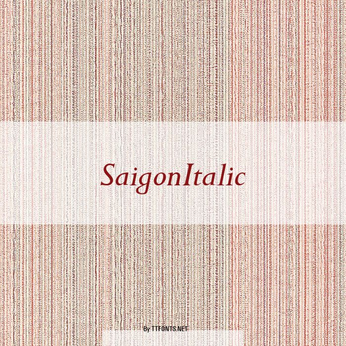 SaigonItalic example