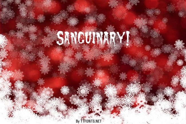 Sanguinary! example