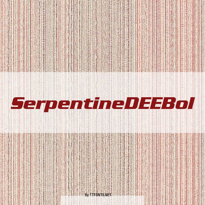 SerpentineDEEBol example
