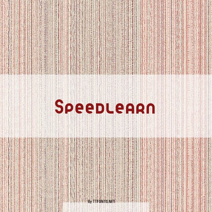 Speedlearn example
