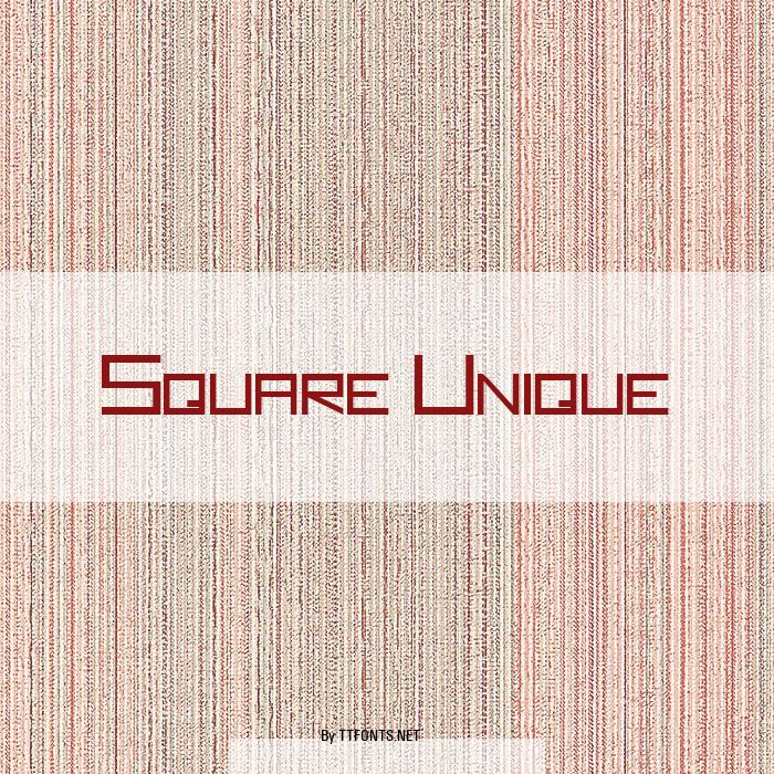 Square Unique example