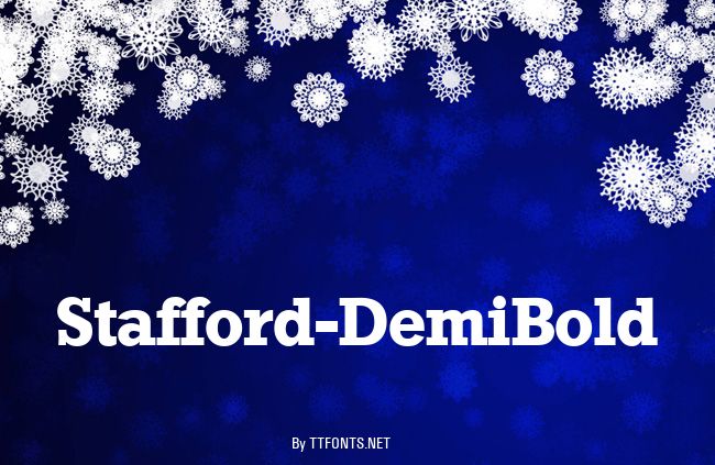 Stafford-DemiBold example