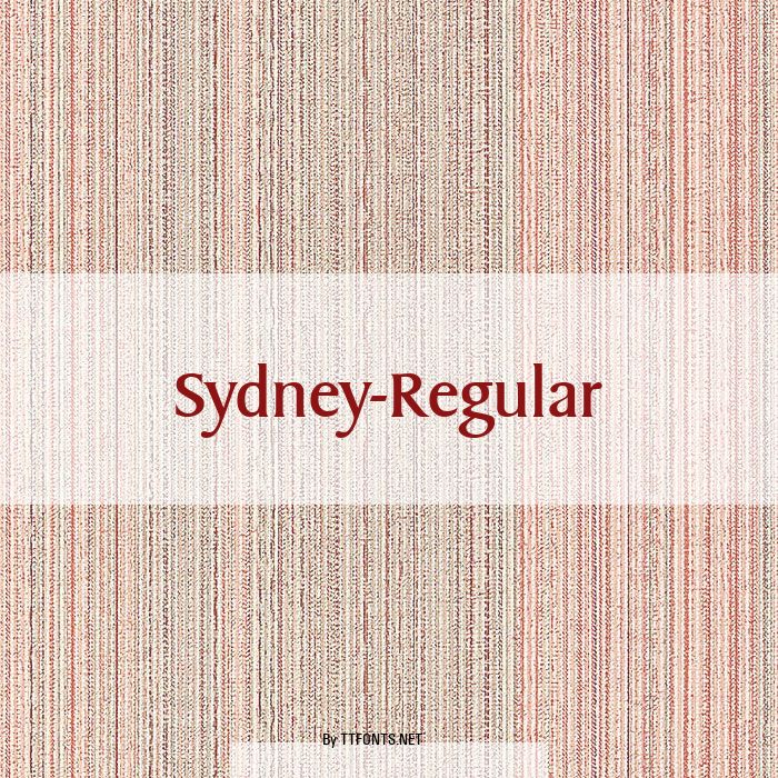 Sydney-Regular example
