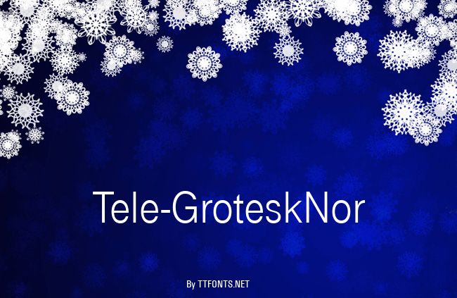 Tele-GroteskNor example