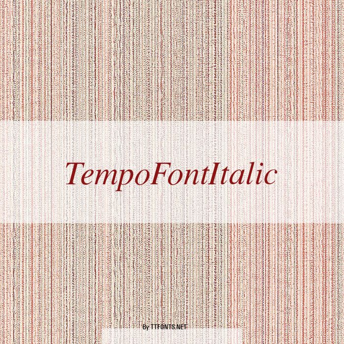 TempoFontItalic example