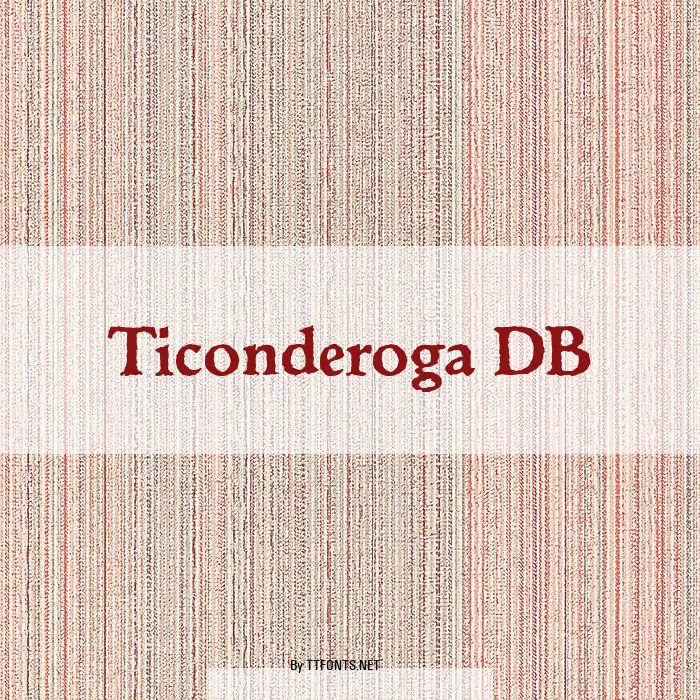 Ticonderoga DB example