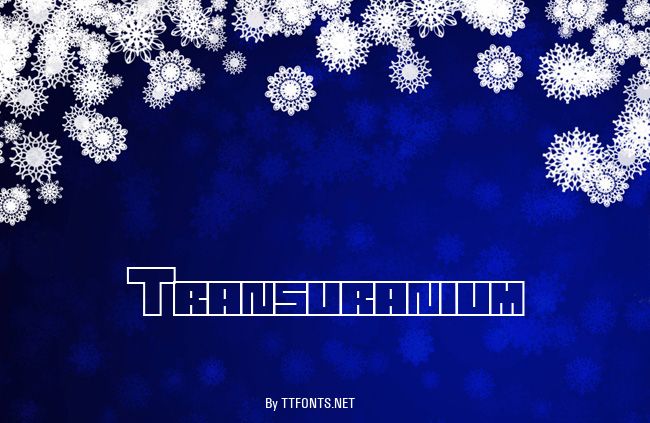 Transuranium example