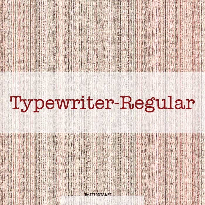 Typewriter-Regular example